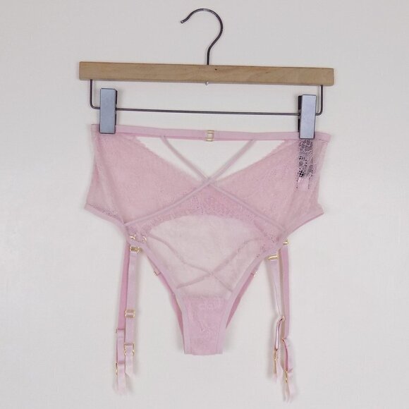 nwt luxe garter panty set strappy caged open back - Picture 1 of 5
